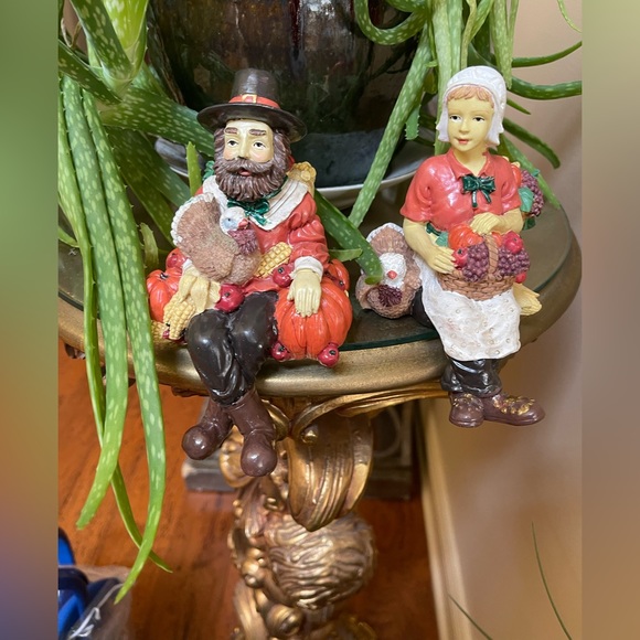 THANKSGIVING TURKEY FIGURE FIGURINE RESIN COLORFUL DECORATION 4” Vintage - Picture 14 of 14